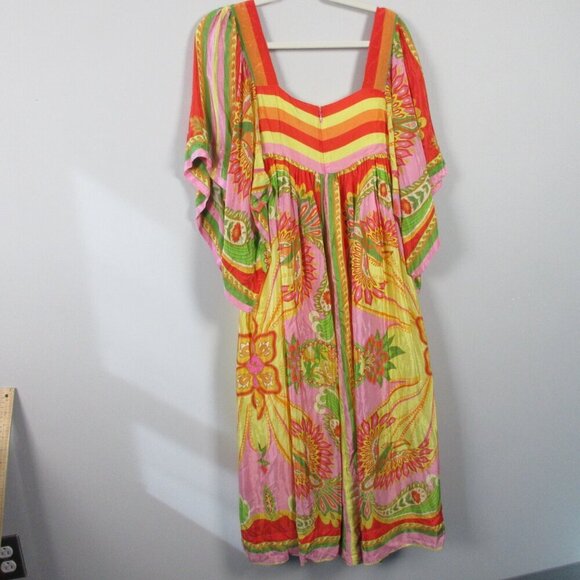 Farm Rio Beach Toucans Scarf Midi Dress S Multicolor 100% Viscose Bohemian 408 - Picture 2 of 16